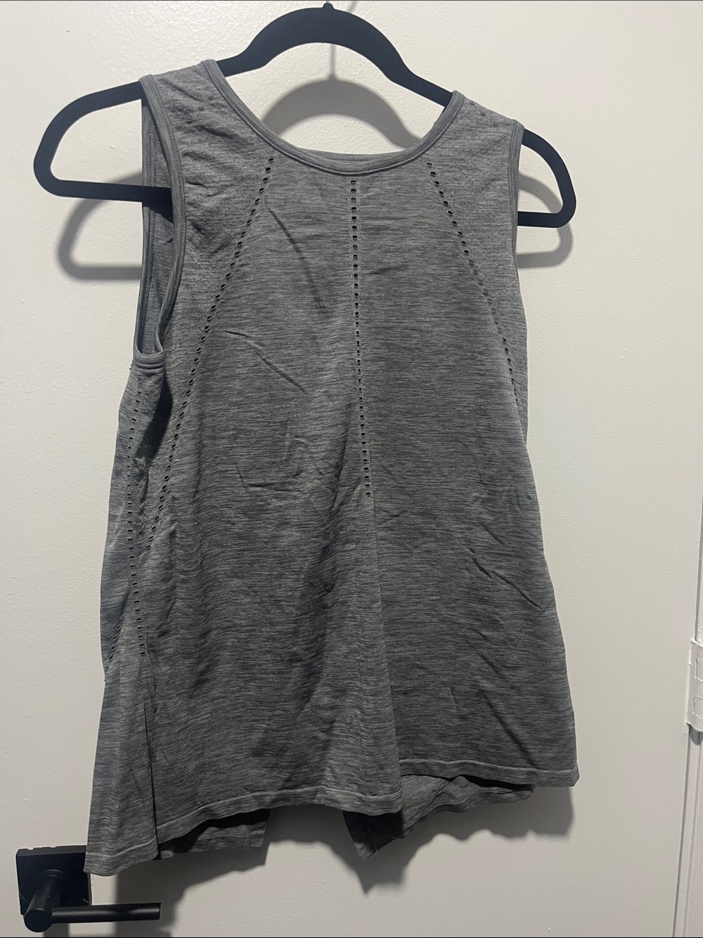 Athleta Grey Perforated Performance Tank